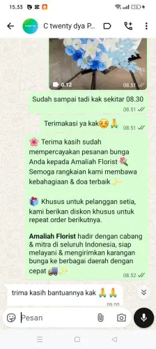 Testimonial Standing Flower kota wisata cibubur